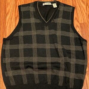 Men's Black and khaki Sweater Vest